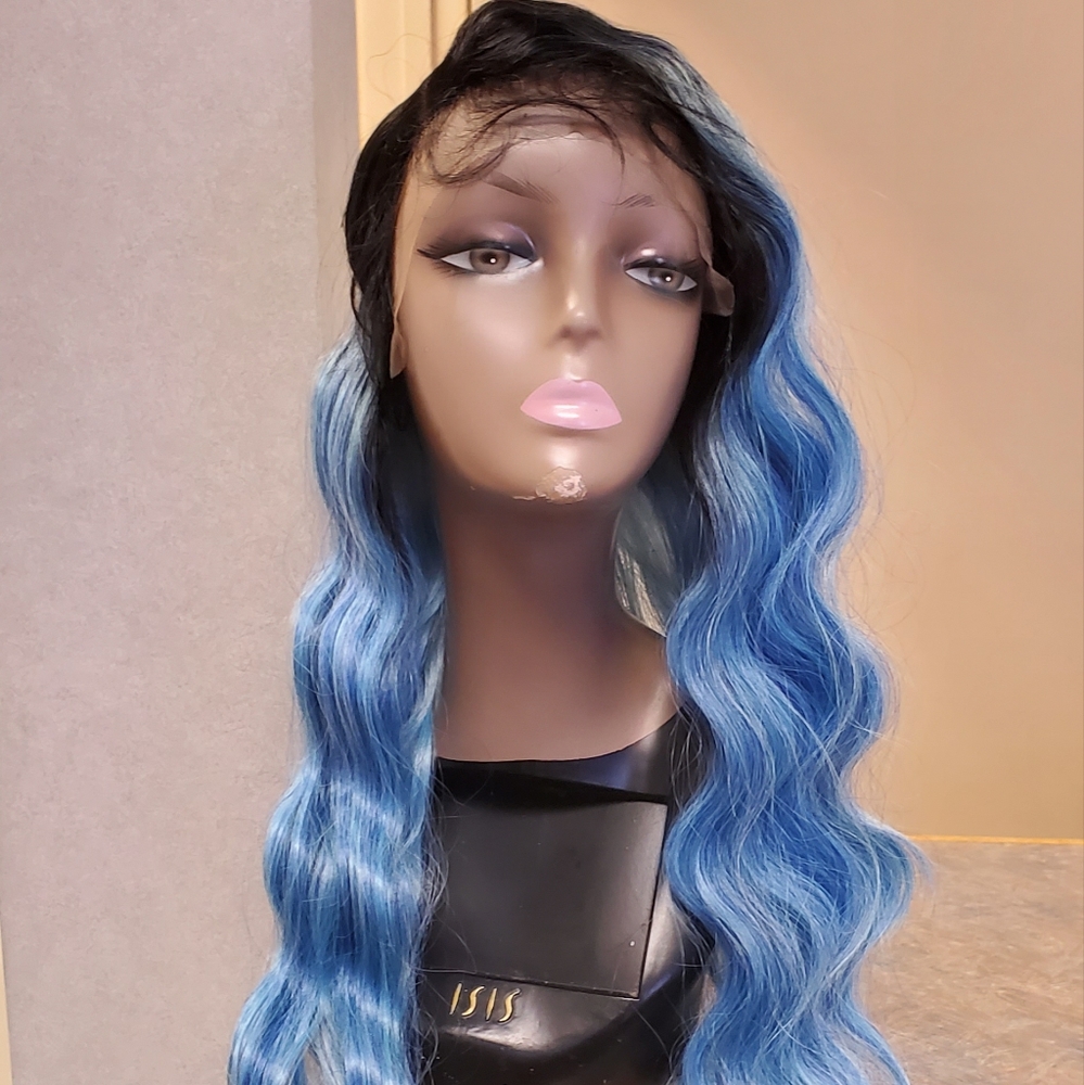 Icy Blue Vibes Synthetic Lace Front Wig